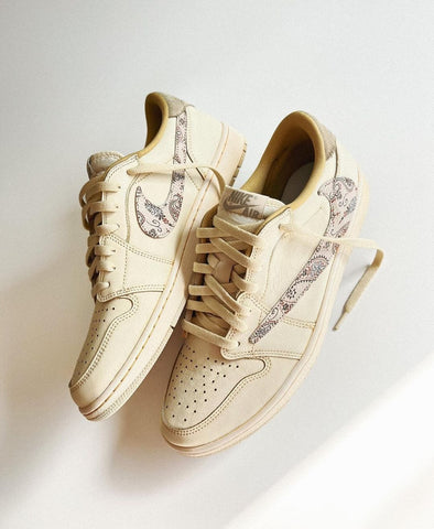 Jordan 1 Low OG Travis Scott Vintage "Paisley Pack White"